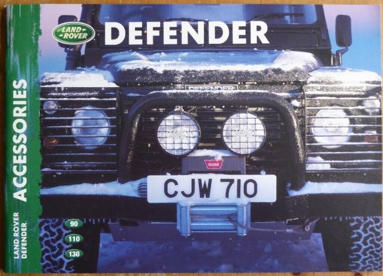 2000 Land Rover Defender Original Factory UK Accessories Brochure.