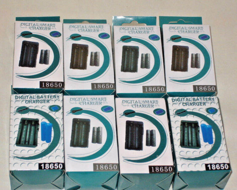 RECHARGEABLE DIGITAL 18650 TWIN BATTERY CHARGERS 3.6v - 7.4v CAMERAs CAMCORDERs.