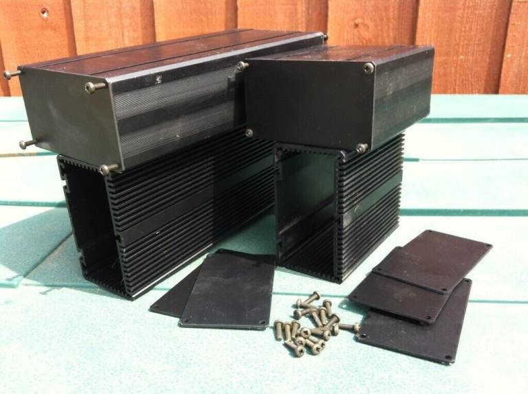 Heat Sink Boxes anodised black - for sale form £ 16