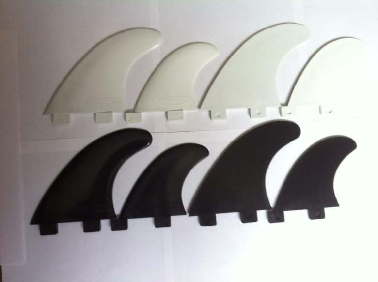 Surfboard Fins FCS Quad Set Black or White set (4) Surfing Fin G5 & GL Surf Quads