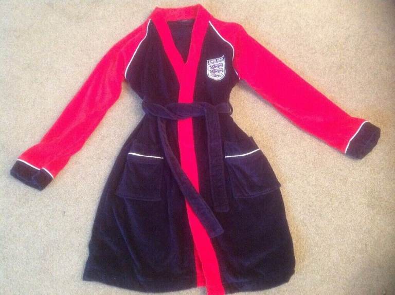Boys Next Age 9-10 England Soft Feel Towelling Effect Dressing Gown