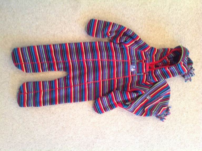 Jo Jo Maman polar fleece with hood, hat, mitts 12 - 18 months