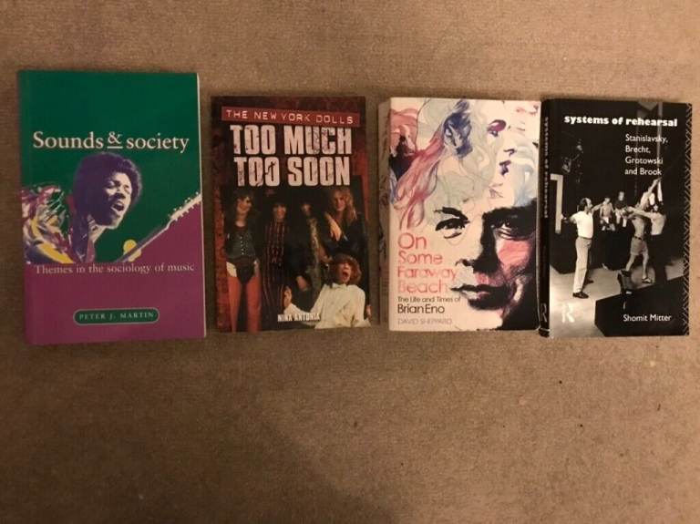 Ramones, Brian Eno, sociology of music & Stanislavsky acting study book