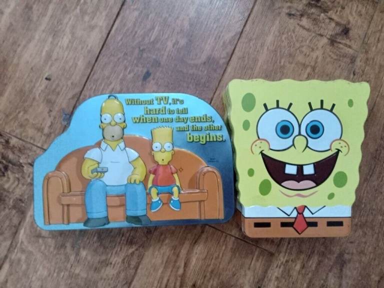 Simpsons and Sponge bob tins