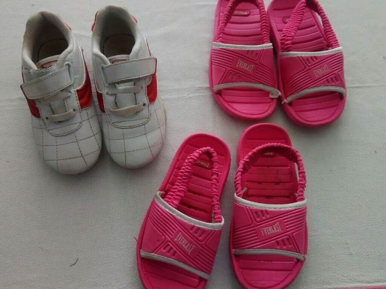 girls trainers/everlast pool /flipflop shoes size c8/c9
