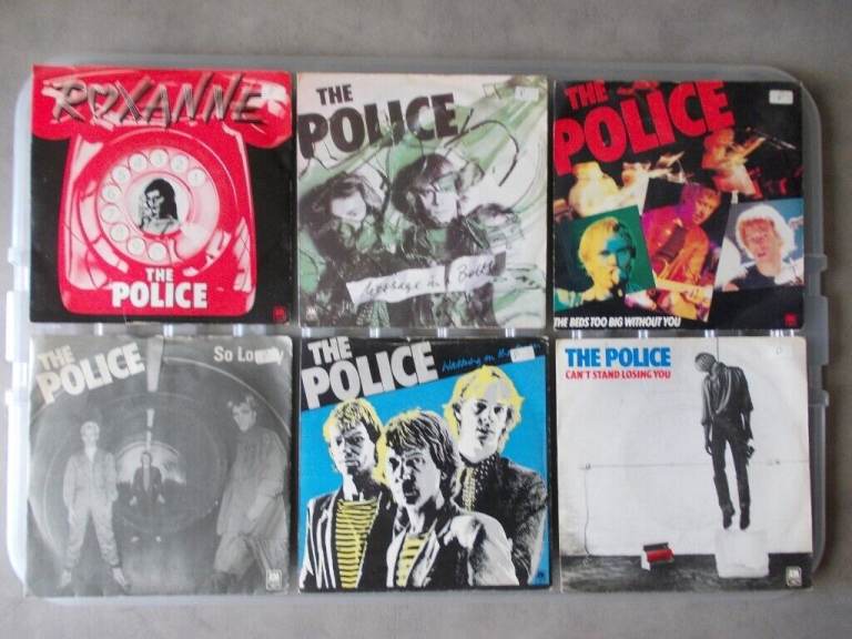 The Police Set of 6 Blue Vinyl Singles