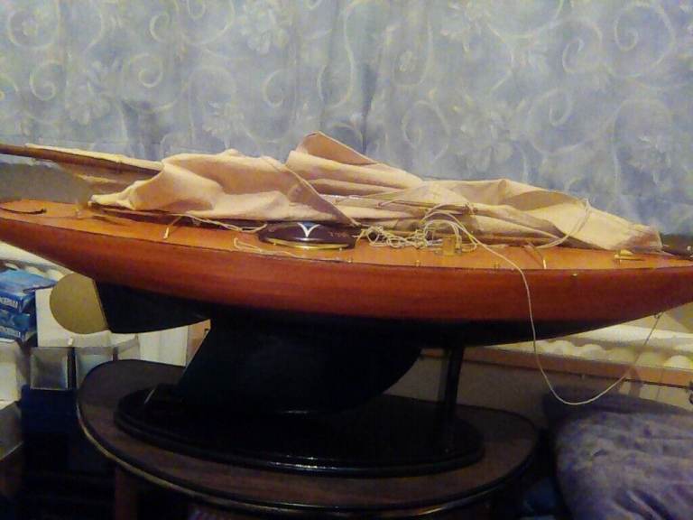 Vintage Bluebell MYC  Maritime Display, Wooden stand,