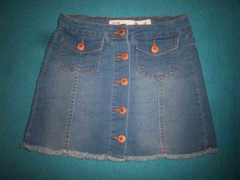 Girls Denim Skirt Age 6-7 Years IP1