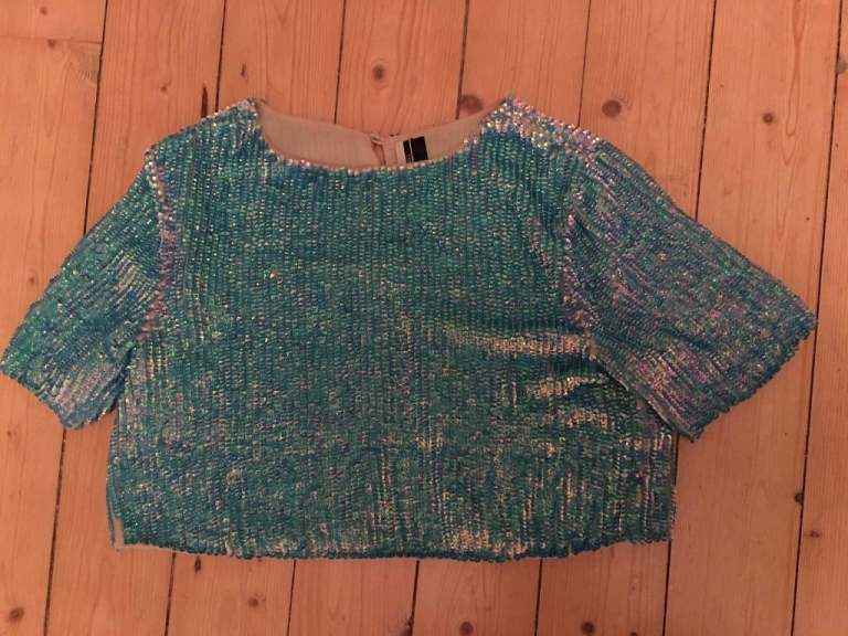 Top shop sparkly top. 