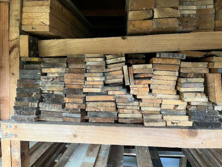 47” long 4’ reclaimed timber fence shed cave bar 