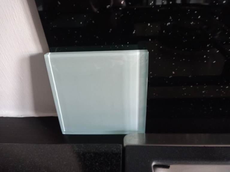 New - still in box -Small glass tiles with White backing - 13 available