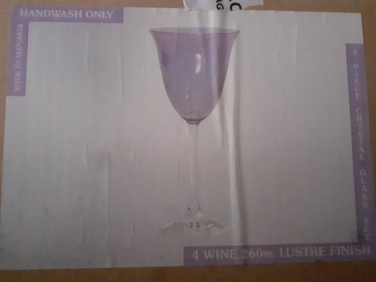 image for  Goblet shaped tinted wine glasses,