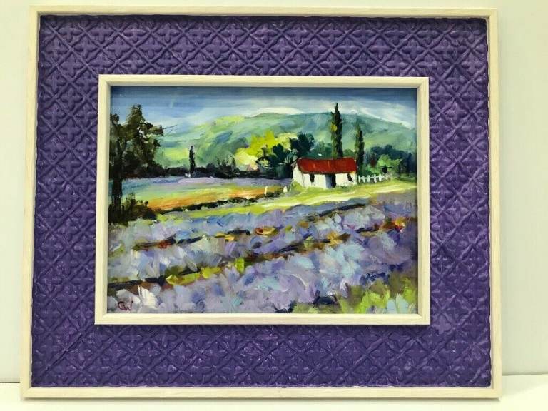 Original oil painting Lavender view 