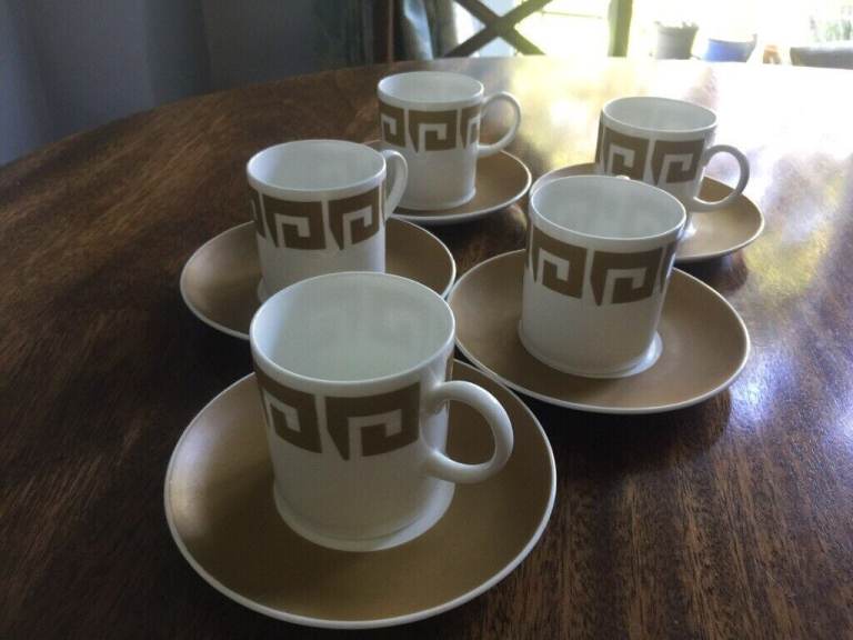 Vintage Susie Cooper Old Gold Keystone  coffee set