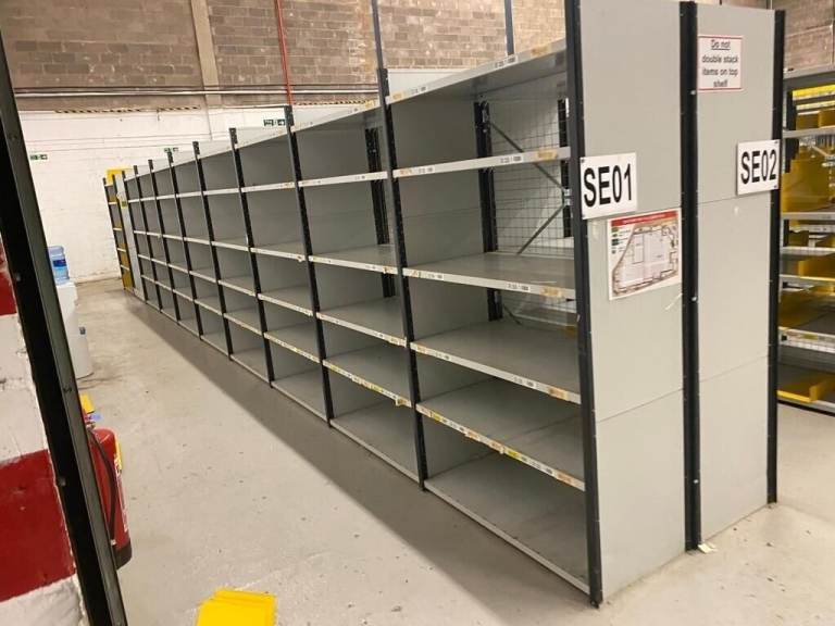 200 bays LINK EURO industrial shelving ( storage , pallet racking )