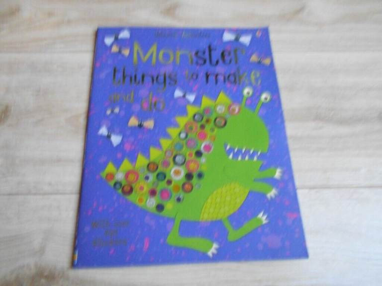USBORNE ACTIVITIES MONSTER THINGS TO MAKE AND DO PAPERBACK BOOK