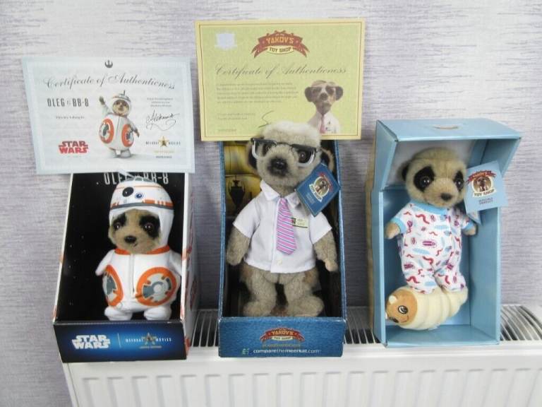 Job Lot Of 3 Plush Meerkat Toys BRAND NEW