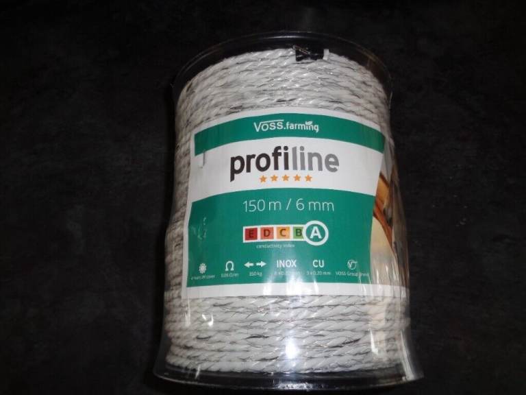 voss farming electric fence rope 6mm x 150m (NEW)