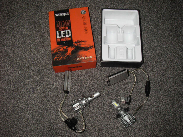 Wattstar High Power LED H4 Headlight x2 Boxed