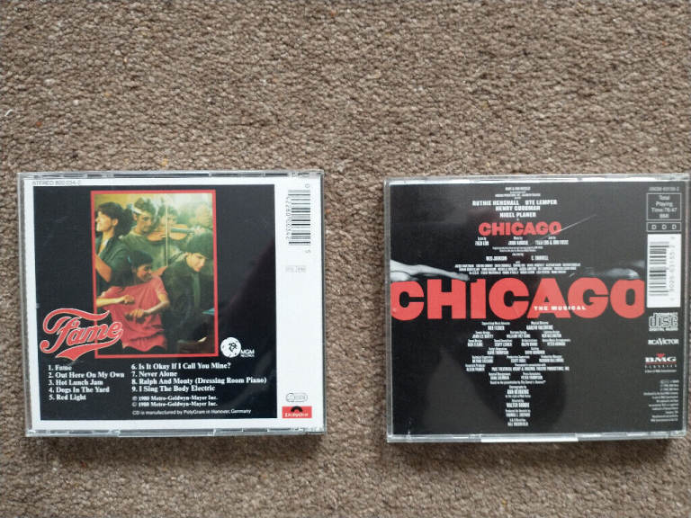 MUSICALS - 'FAME & CHICAGO'- 2 CDs. Sold separately.