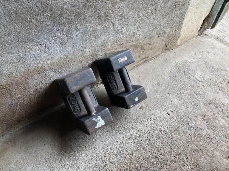 Pair of  20 kilogramme weights.