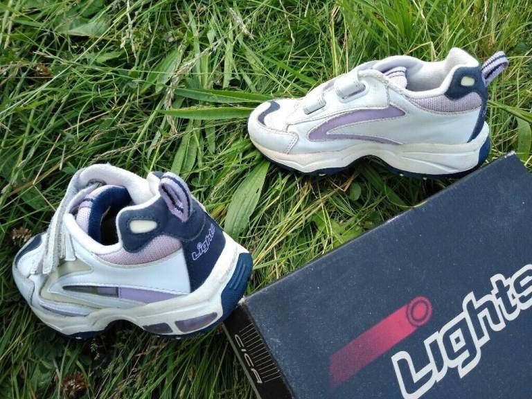 Clarks CICA 'Lights' (flashing) Trainers, 13 G, durable, good quality