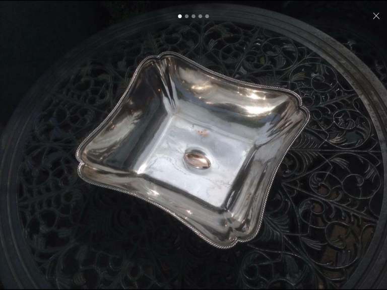 Arts & Crafts style Silver Plated Dish.