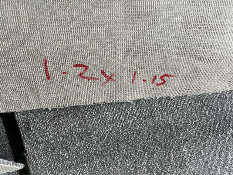 2 pieces silver grey carpet 