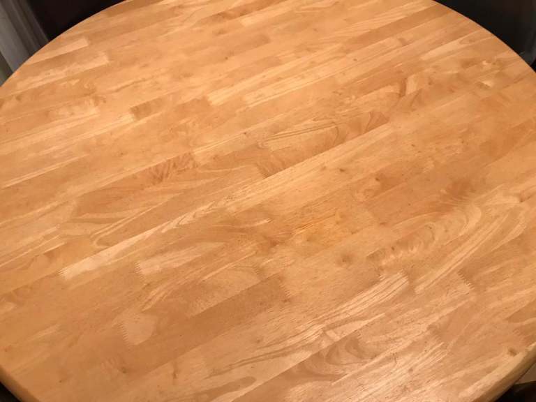 Wooden dining table + 4 chairs