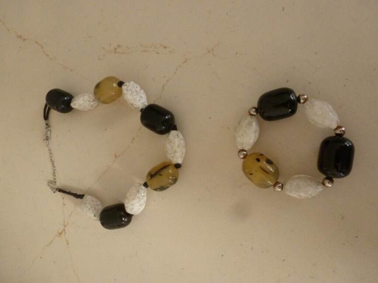 Multi coloured costume necklace and bracelet