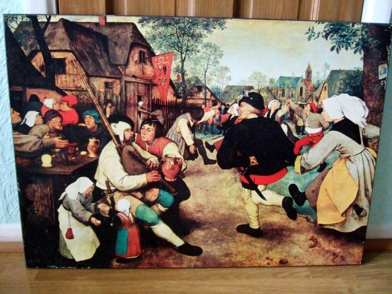 Holland or Belgium Netherlands medieval  print 