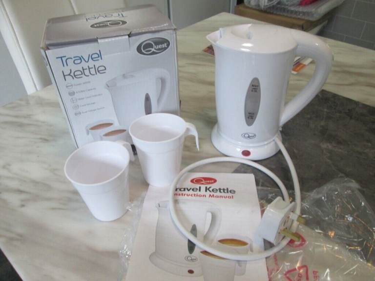 Lightweight Travel Kettle Low Watts ideal Caravans, Motorhome, Camping ETC New. 