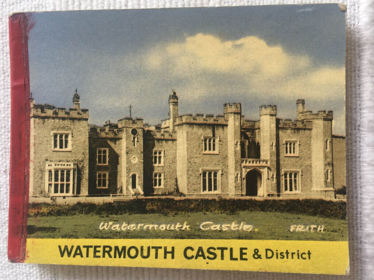 Vintage mid-1960s Watermouth Castle & District, Devon mini colour postcards book. Frith & Co. Ltd
