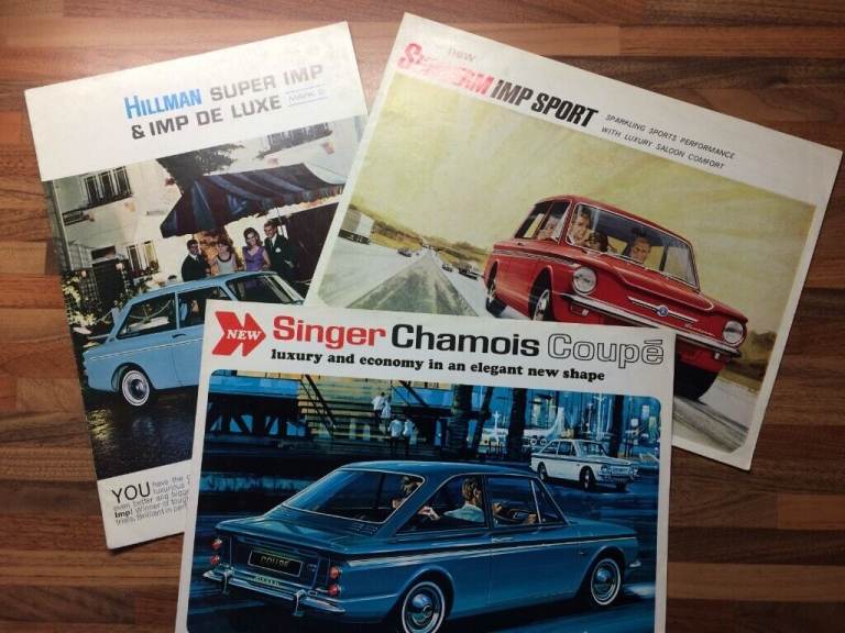 Sunbeam/Singer/Hillman sales brochures.