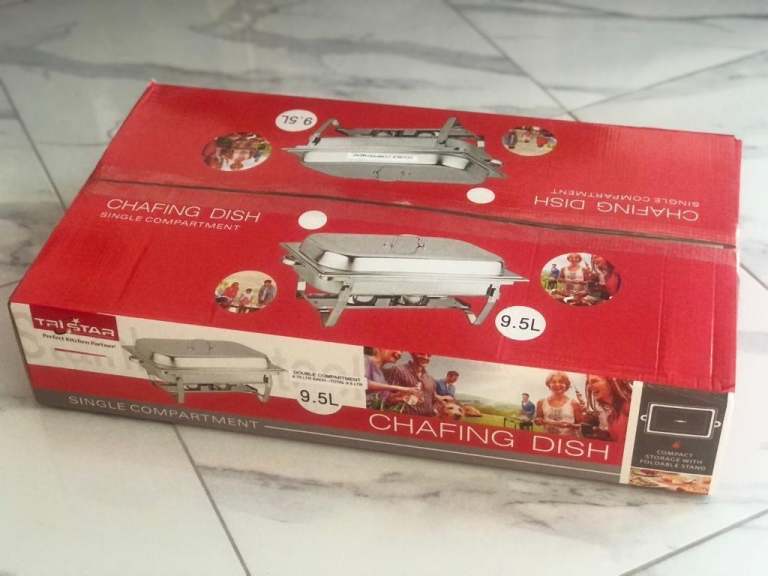 2 PANS CHAFING DISH SET STAINLESS 9.5L BUFFET PARTY CATER FOOD WARM