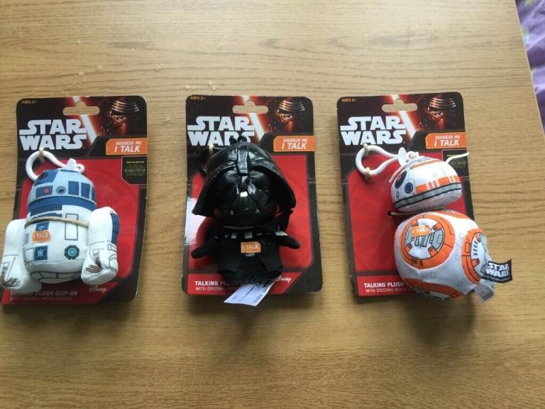 Star Wars, Squeeze Me I talk, Mini Plush With Sound & Pendant