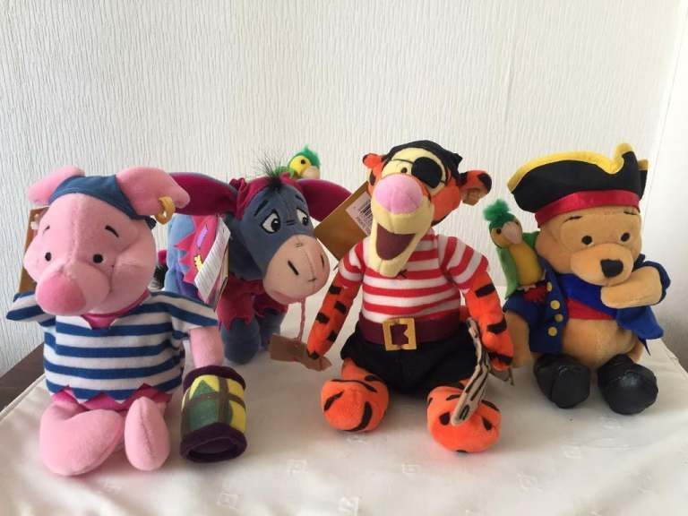 Disney Pooh Tigger Piglet and Eeyore pirate beanies