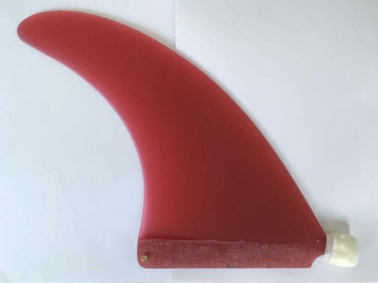 Surfboard Fiberglass Longboard Fin 8”  or 9" Inch + Screw.SUP Red