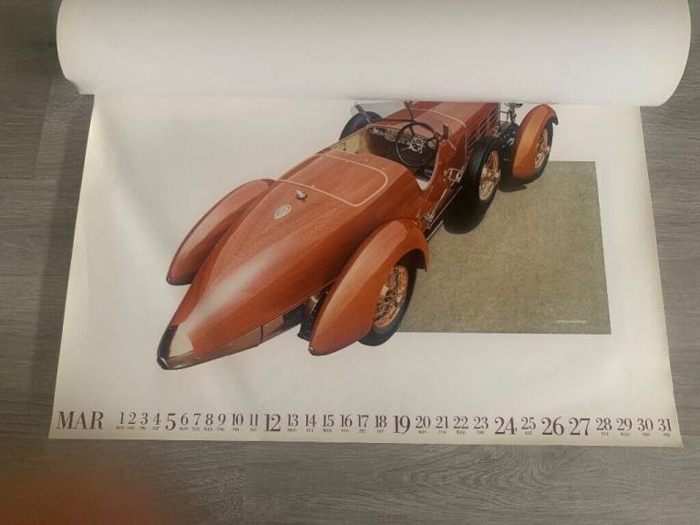 Vintage 1980s Car Calendar Prints for Framing (classic & concept cars) FORDTHORNE - 52cm x 38cm