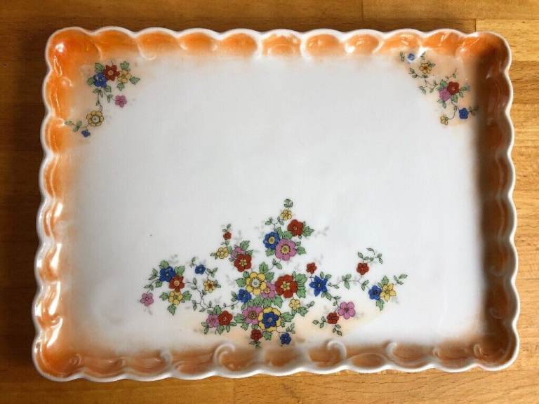 Vintage Victoria China Dressing Table Set Tray