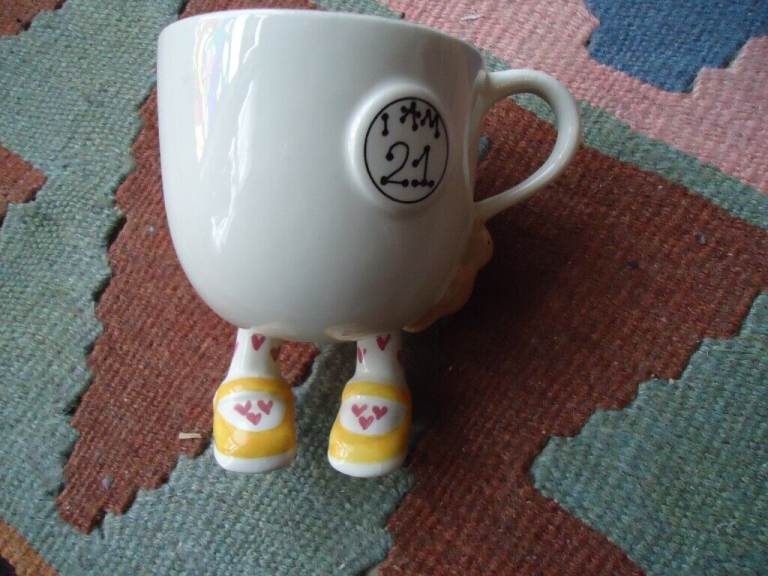 21st birthday Carltonware mug with feet