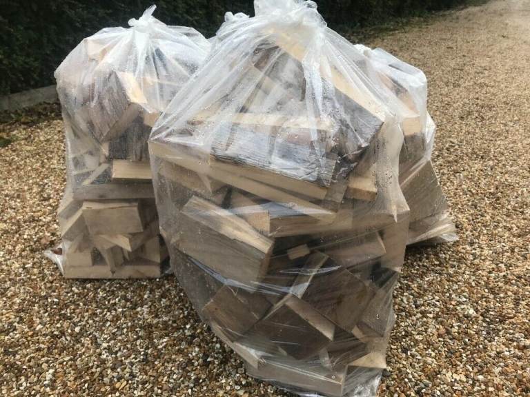 Bag Of Off Cuts Firewood - Fire Wood Kindling Pine + Sawdust - Barbeque - BBQ Wood