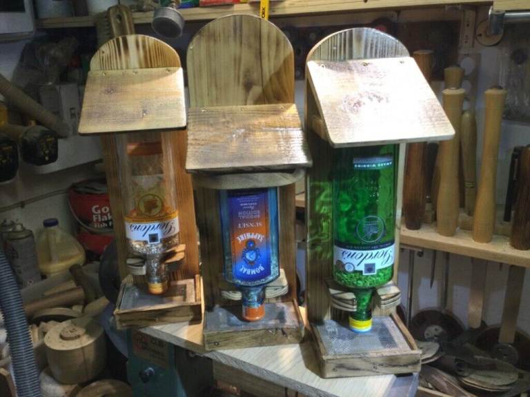 Sprit bottle Bird feeders