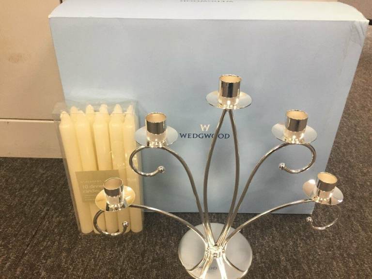 Wedgwood Candelabra & Candles