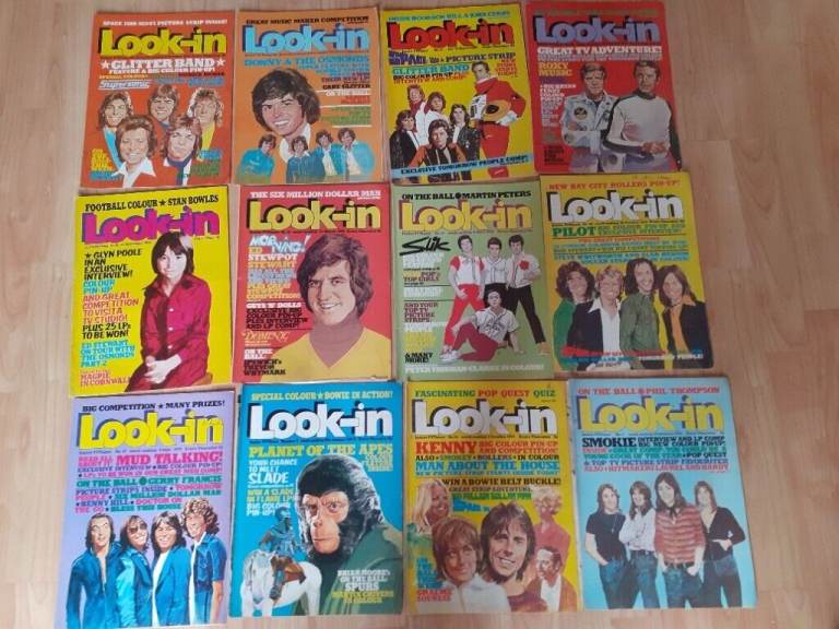 12 x look in magazines 70s slade , glitter band