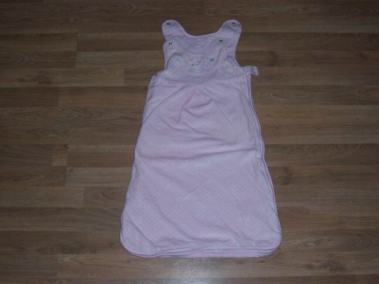 Baby girls grow bag (sleeping bag) age 0-6 months pink,cat design