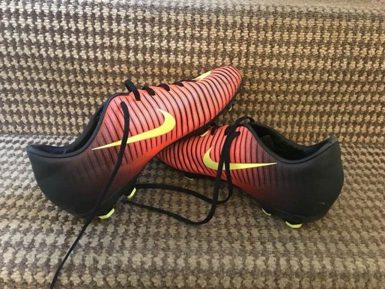 Nike Mercurial Red , Black And Yellow Size 5uk