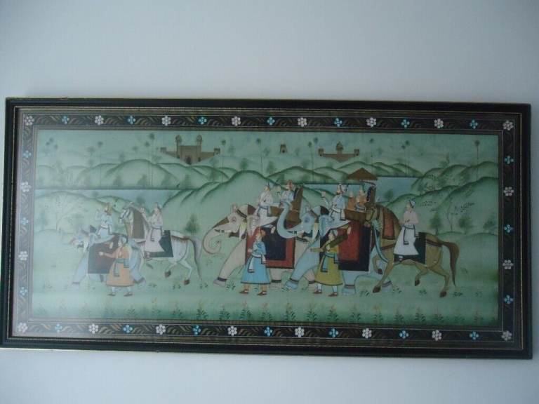 ORIGINAL INDIAN SILK PAINTINGS FROM JAIPUR