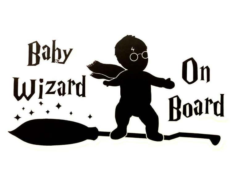 Baby On Board Decal, Harry Potter Vinyl, Stickers for Car and Windows.