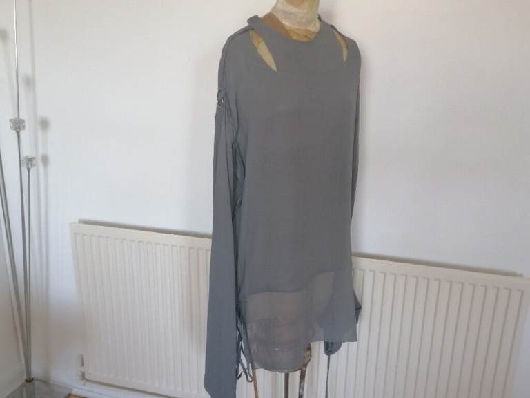 V. Rare Vintage VIVIENNE WESTWOOD Silk Sheer Unique Dress. Ex Cond Size : S 